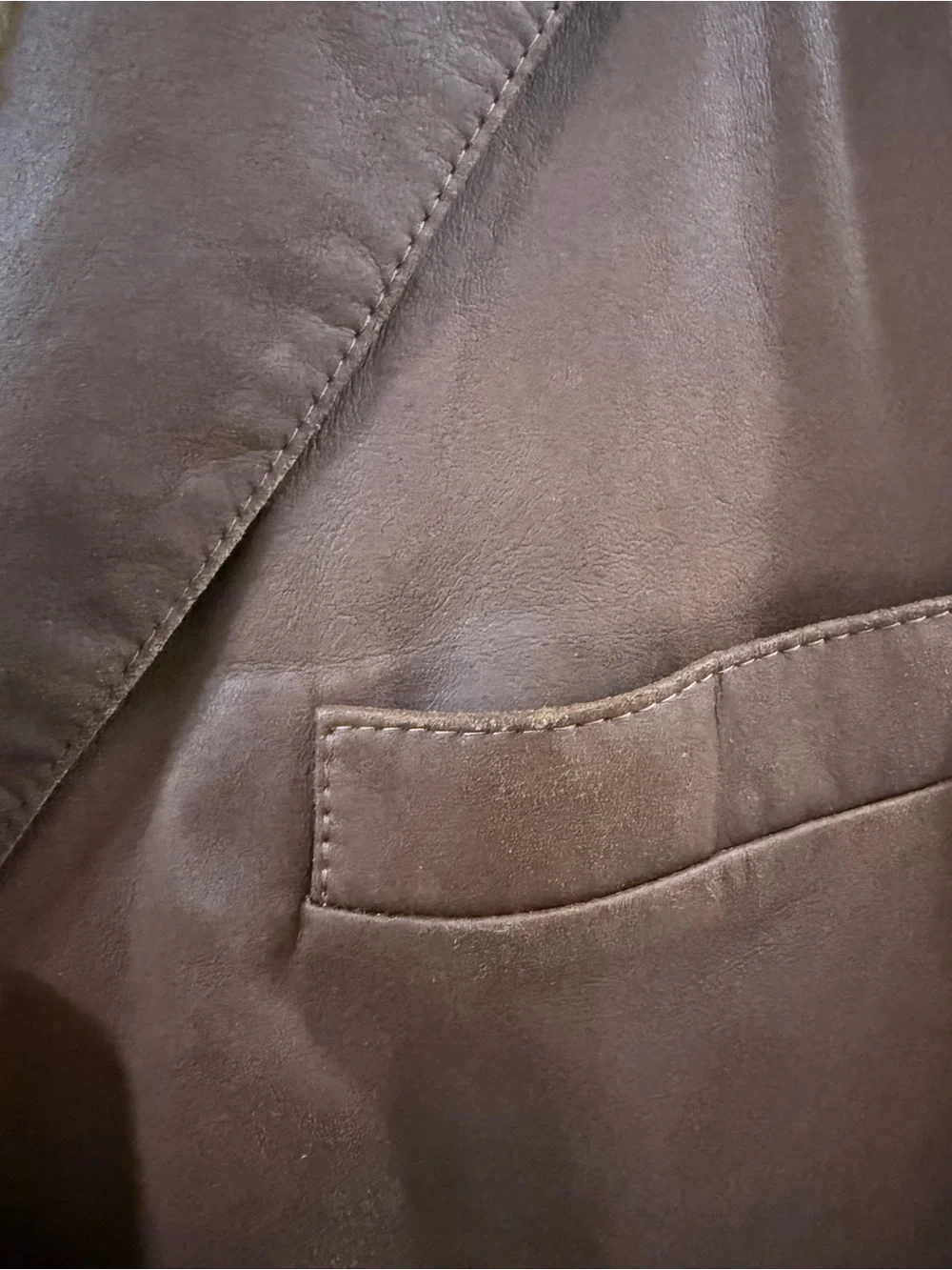 Remy Leather Blazer Men's 44R Brown Made in USA Vintage Sport Coat Jacket - Picture 8 of 12